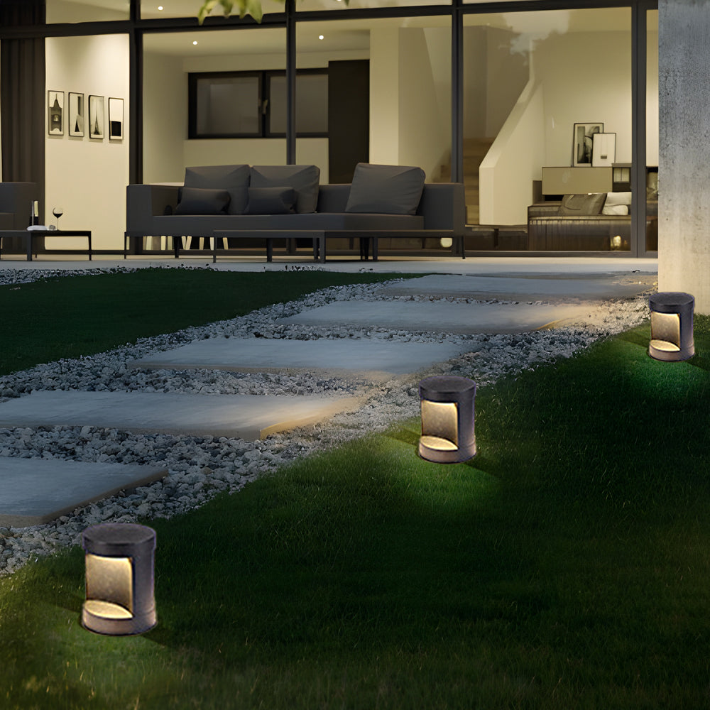 Scarlett Modern Cylinder Lawn Outdoor Lamp