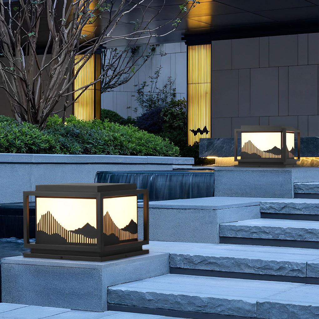 Archer Scenery Traditional Outdoor Post Caps Lights