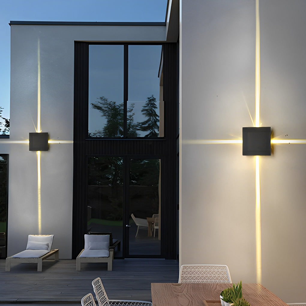 Mude LED Cross Star Modern Outdoor Wall Lamp