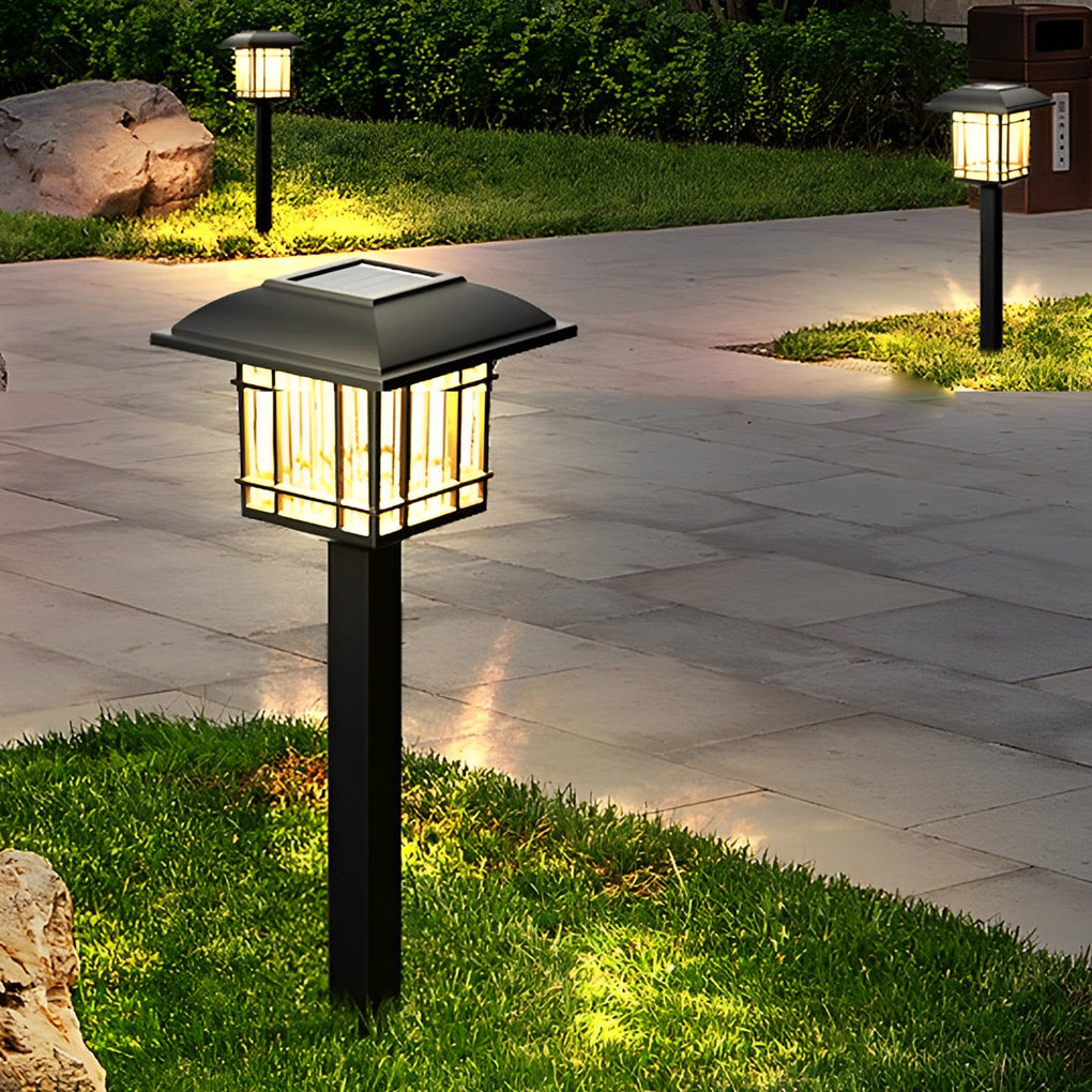 Ridley Vintage-Modern Square ABS Outdoor Lawn Lights