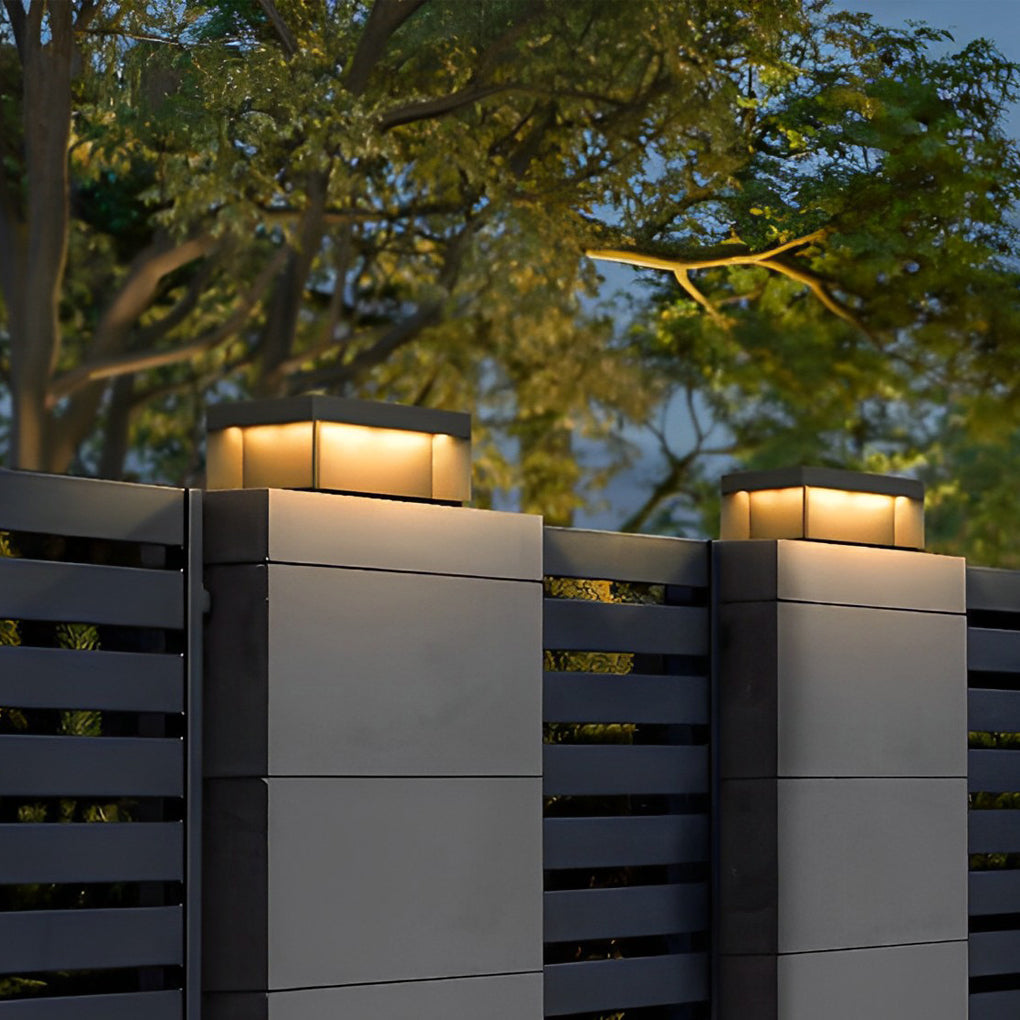 Dora Classic Square LED Steel Outdoor Post Light
