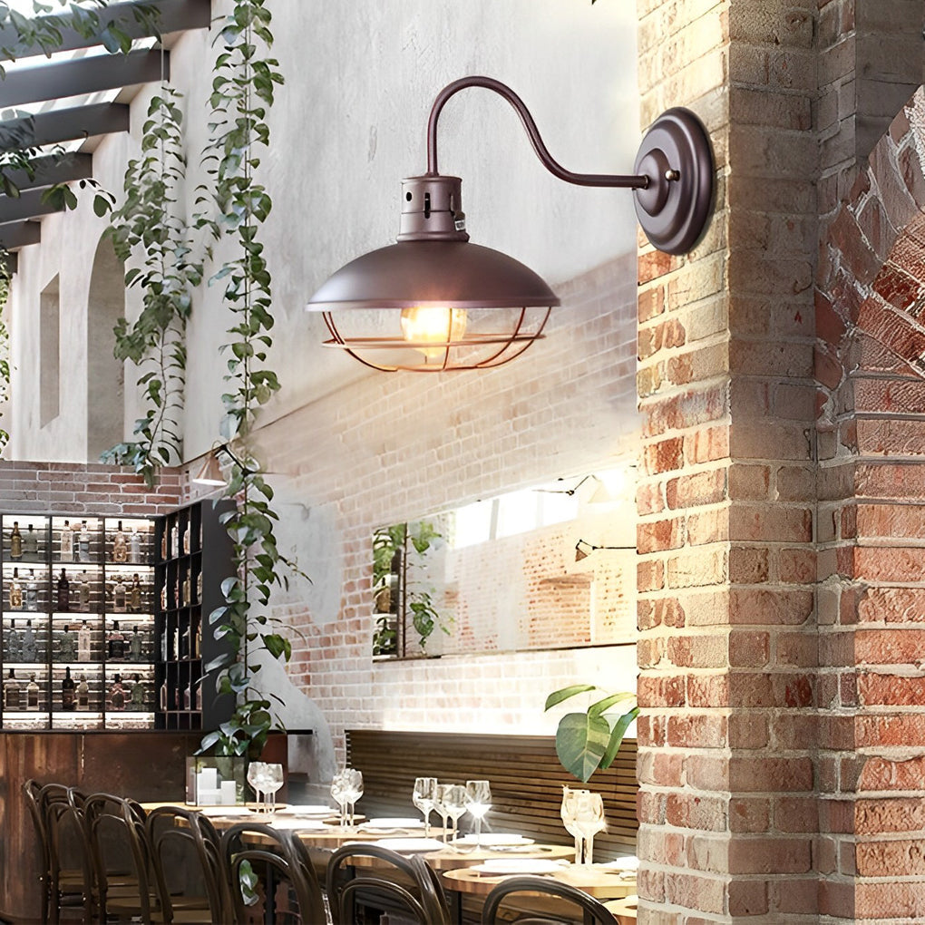 Olivia Retro LED Industrial Outdoor Wall Lights
