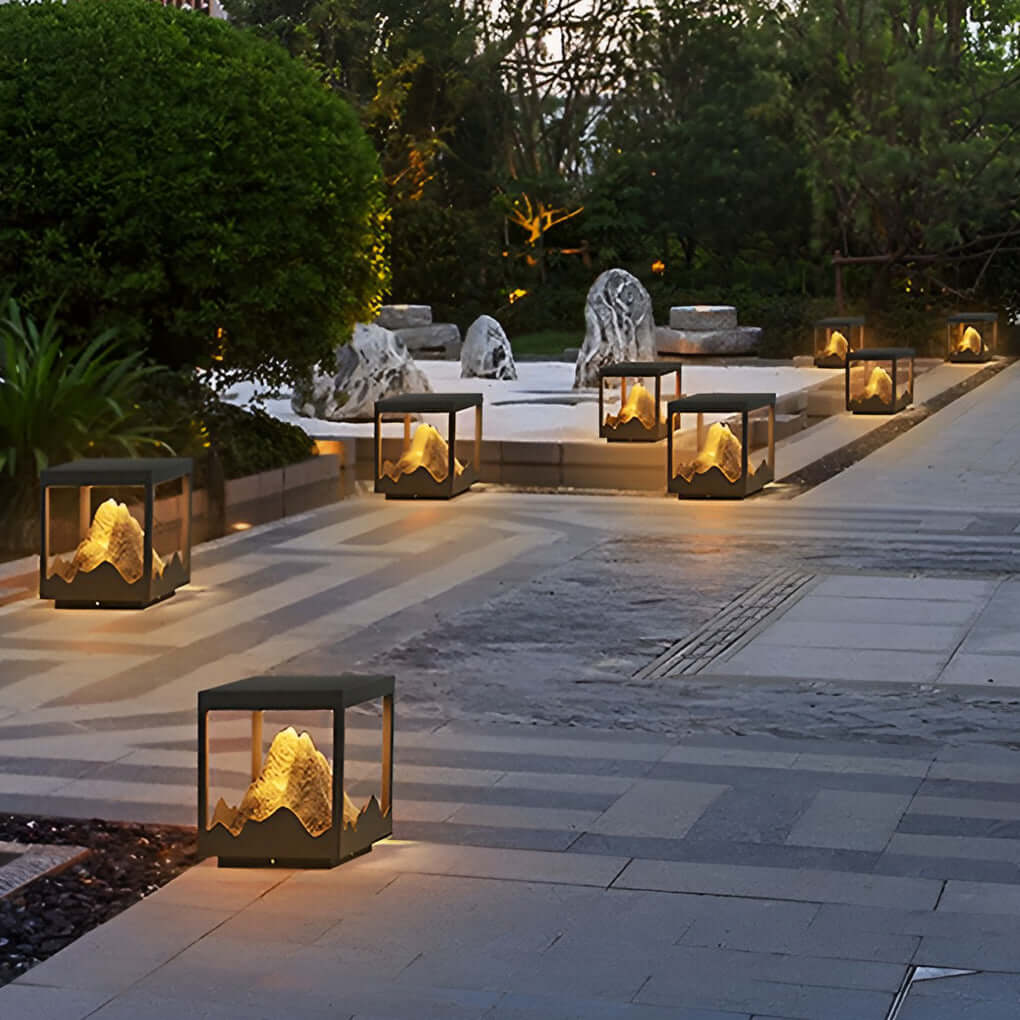Kirby Mountain Landscape Decorative Steel Outdoor Light