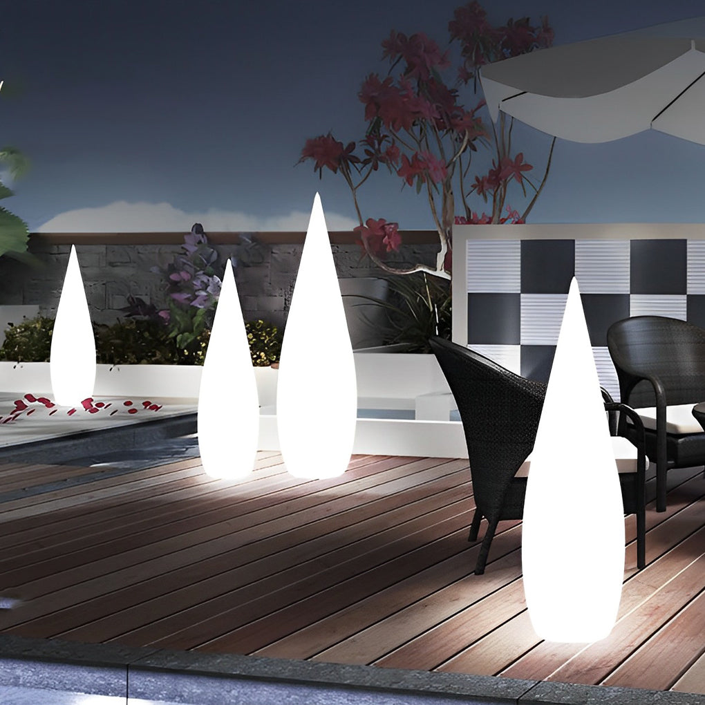 Jill Classic Water Drop LED PE Outdoor Floor Lamp