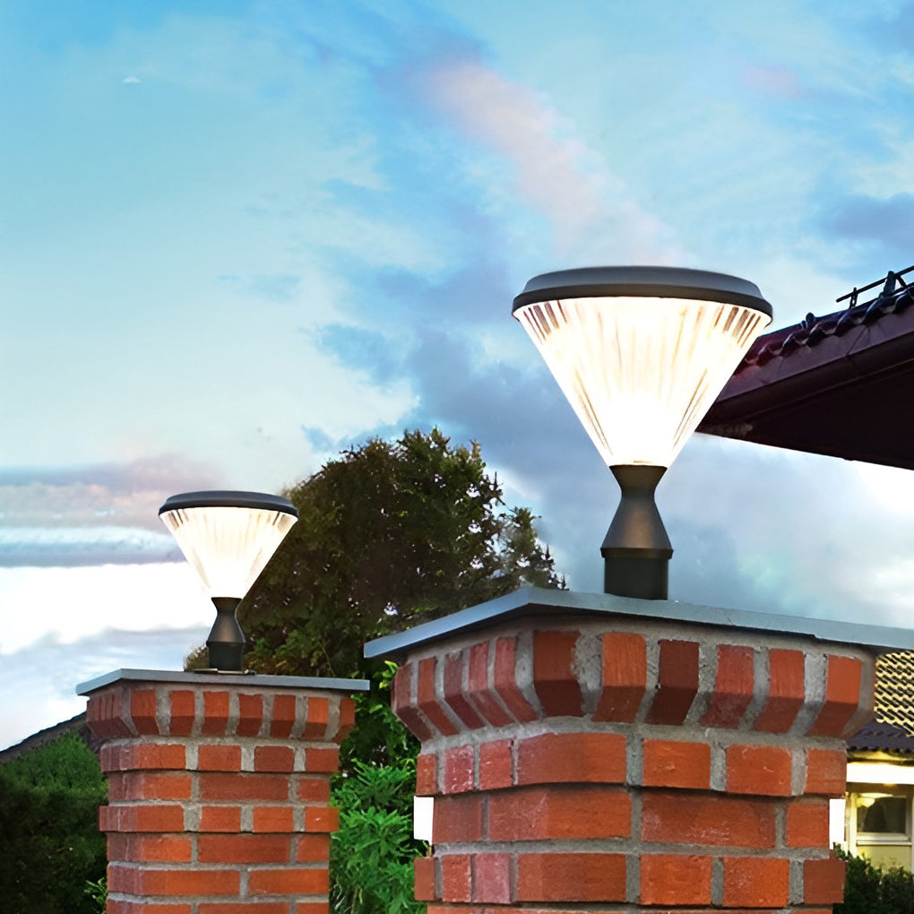 Plans Round LED Modern Outdoor Post Caps Pillar Light