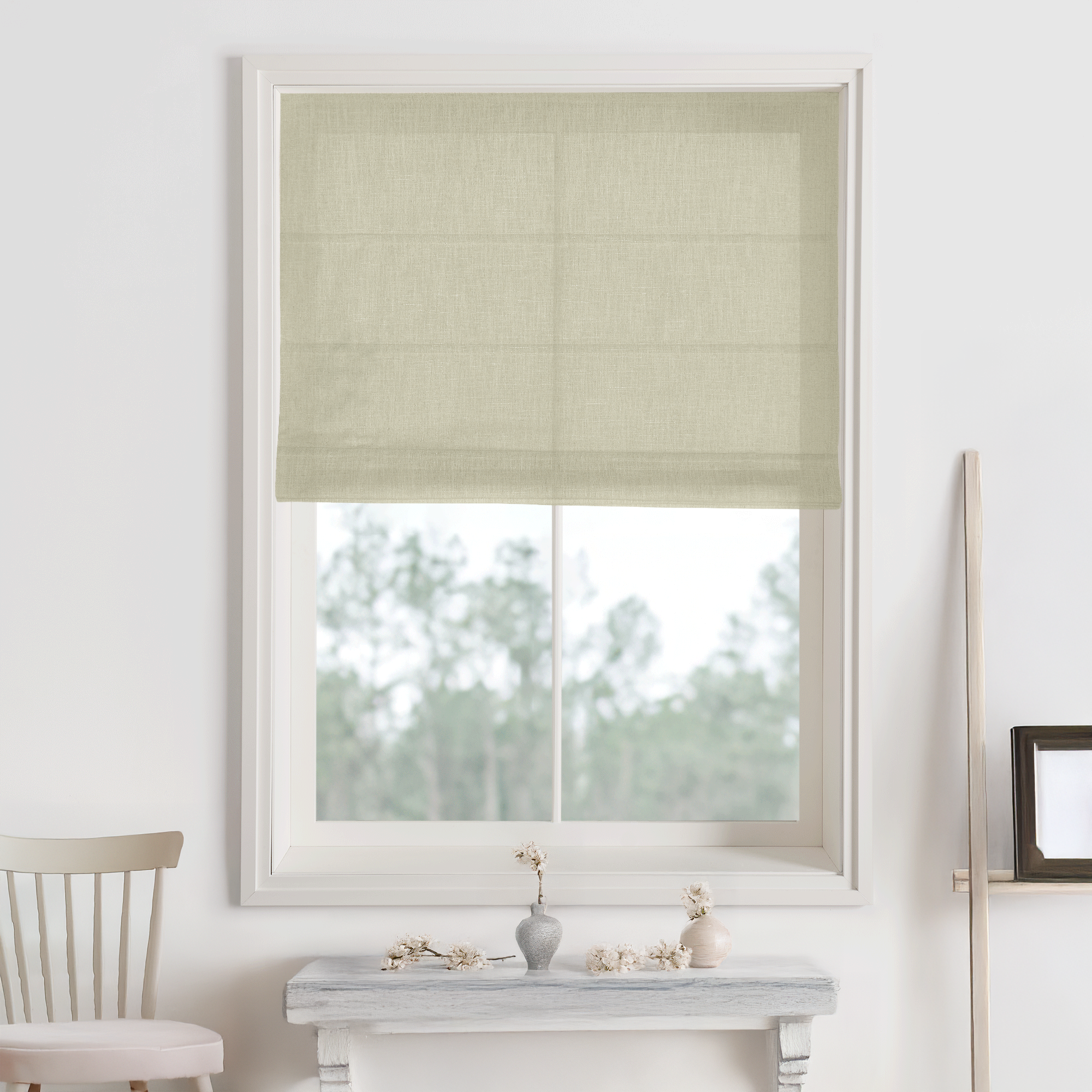 Bella Cotton Roman Shades & Blinds-Neutral Decor