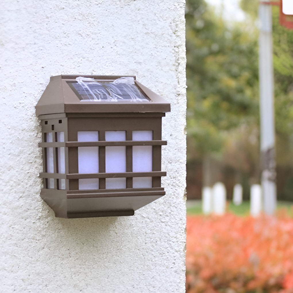 Cub Solar LED Light-controlled Modern ABS Outdoor Wall Lamp