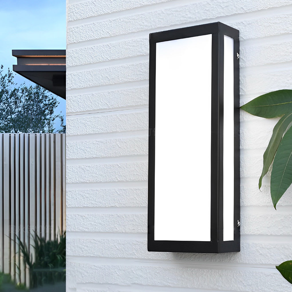 Wealy Rectangular LED Modern Outdoor Exterior Light Wall Lamp