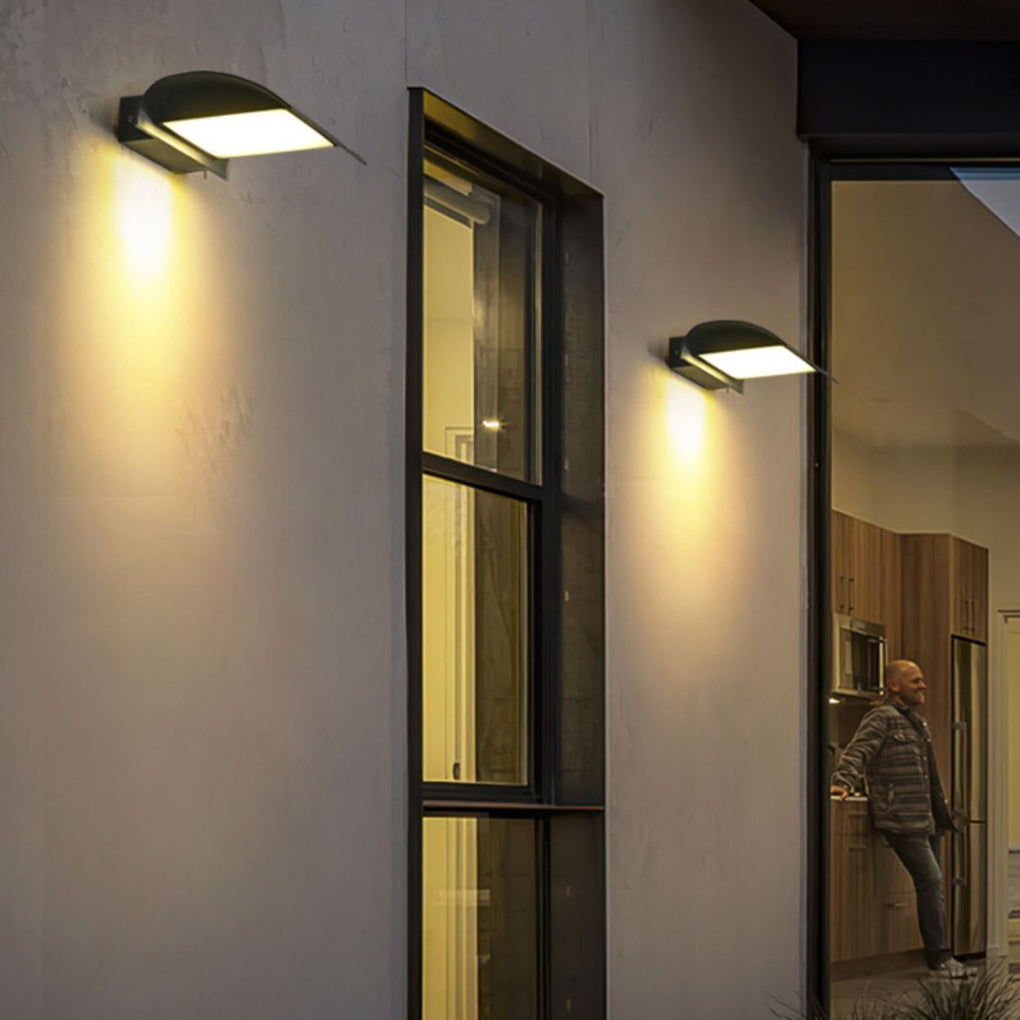 Lumius Curved LED Modern Minimalist Outdoor Wall Lamp