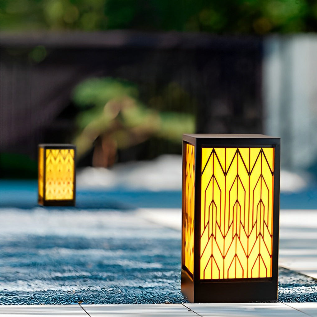 Beky Vintage LED Landscape Marble Outdoor Bollard Lights