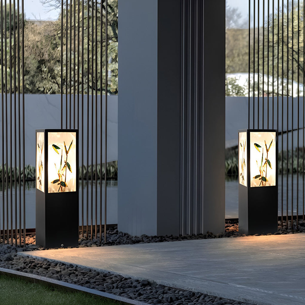 Arleen Vintage Artistic Floral Landscape Bollard Lights