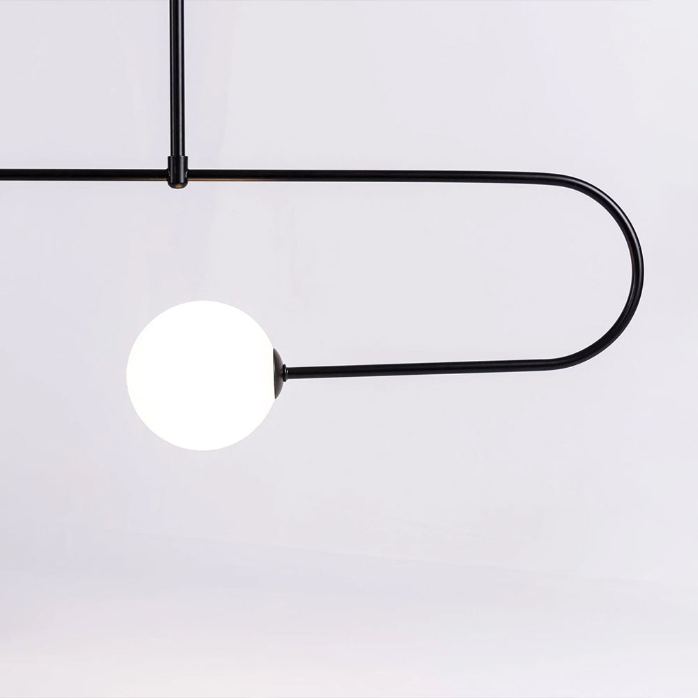 Arisha Minimalist Linear Mobile Pendant Light, Black - Neutral Decor