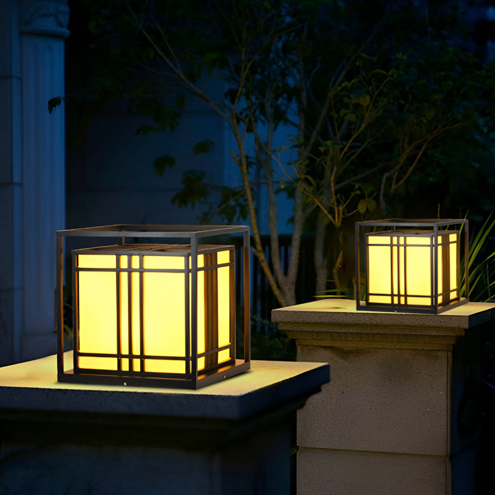 Sherman Retro LED Modern Marble Outdoor Post Caps Lights