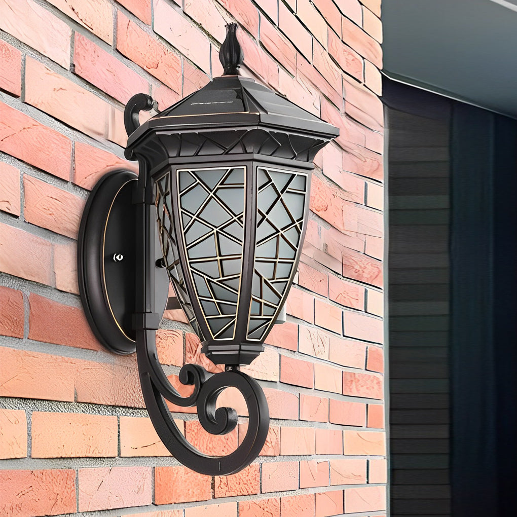 Bond Retro Pattern American Style Outdoor Wall Lamp