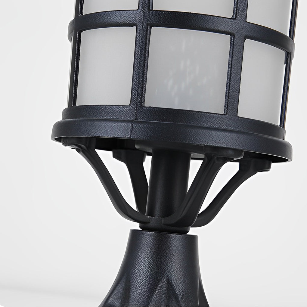 Stacy Round Cage LED Modern Outdoor Fence Post Lights