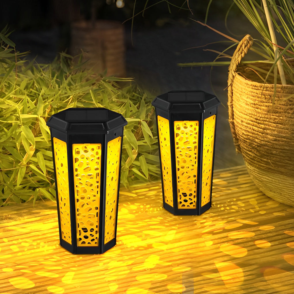 Iagin Hexagon Hollow Landscape ABS Outdoor Light