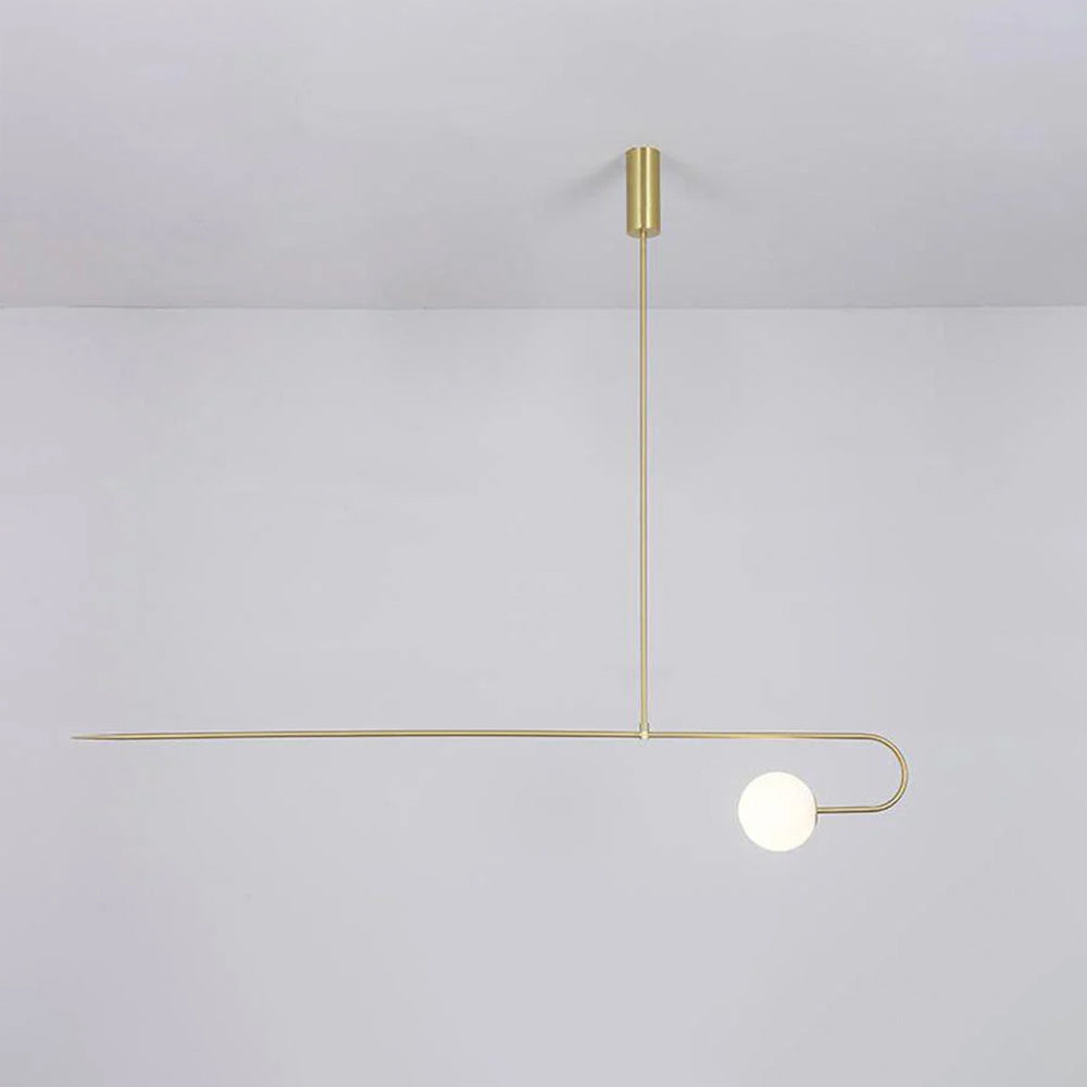 Arisha Minimalist Linear Mobile Pendant Light, Black - Neutral Decor