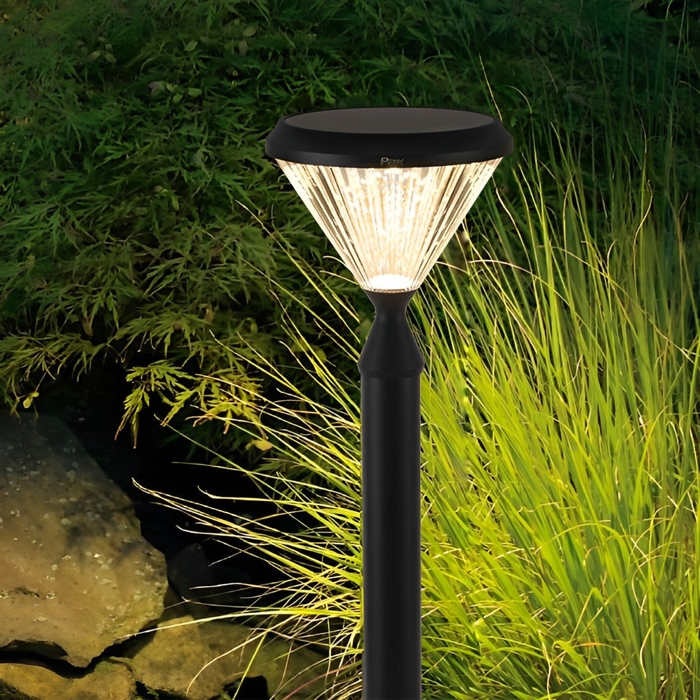Odette Round Solar LED Lampshade Outdoor Lights