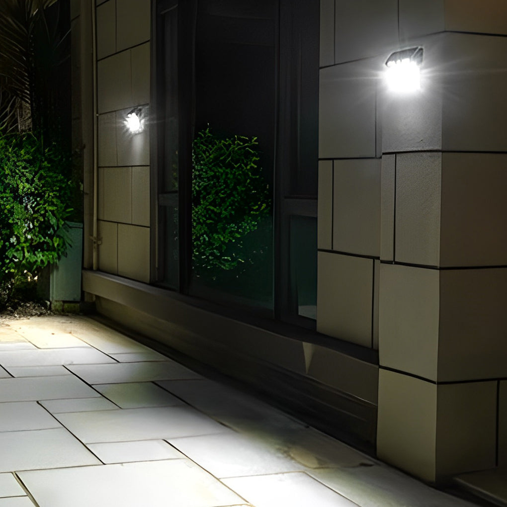 Edelin Rectangular LED Motion Sensor Steel Outdoor Wall Lamp