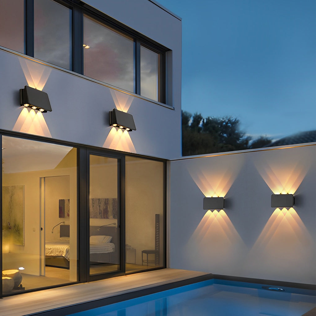 Genevieve Modern Minimalist Solar Outdoor Wall Lamp