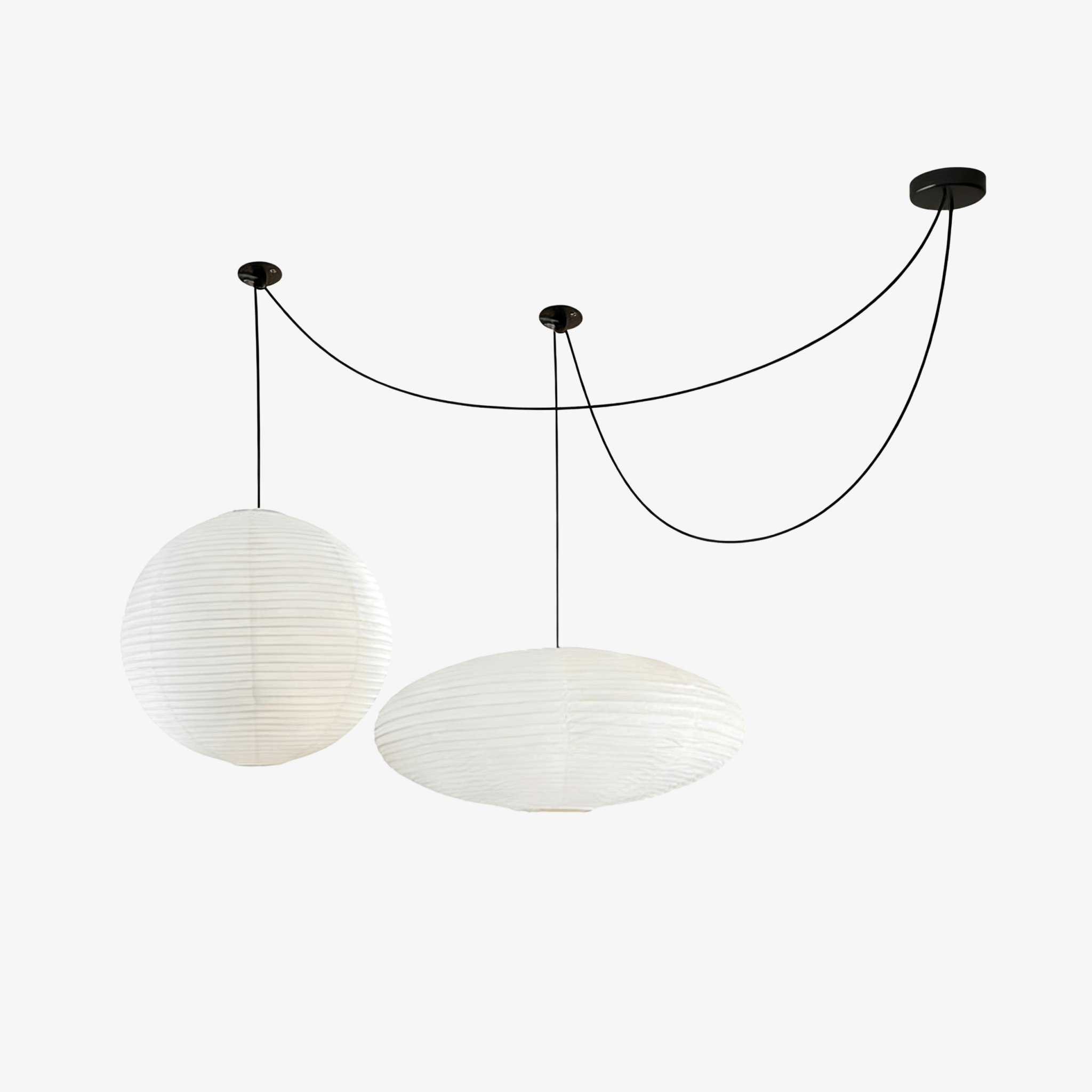 Washi Paper Whimsy Pendant Lamp-Neutral Decor