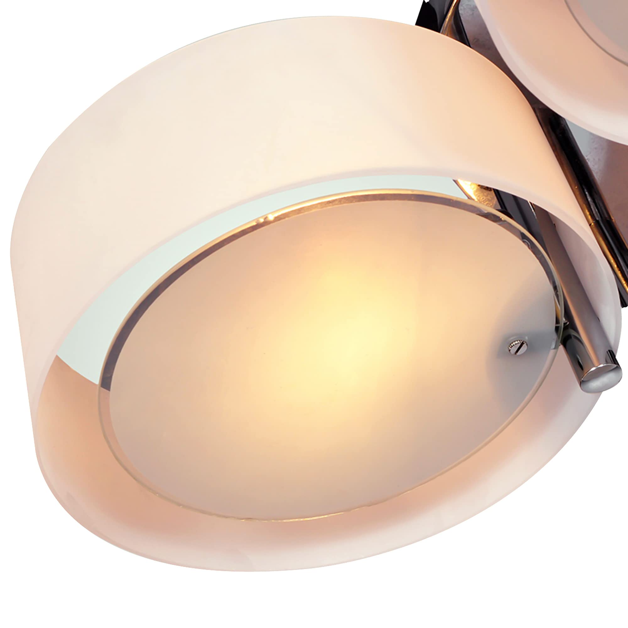Arisha Flush Mount Ceiling Light Glass White Modern Round Hallway - Neutral Decor
