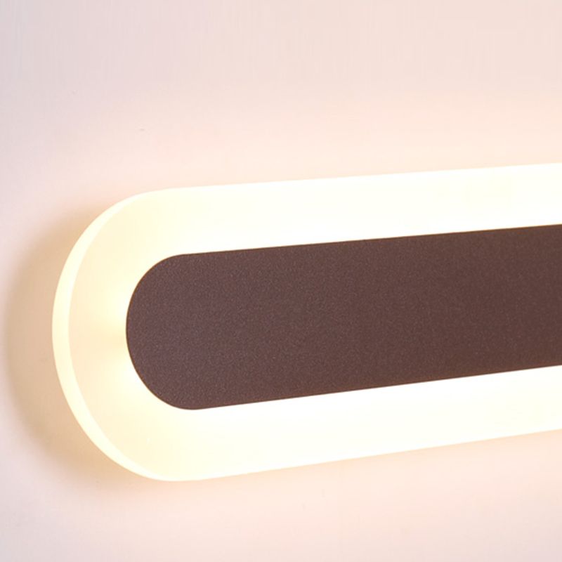 Arisha Modern Linear Vanity Wall Lamp, White/Brown, Bathroom - Neutral Decor