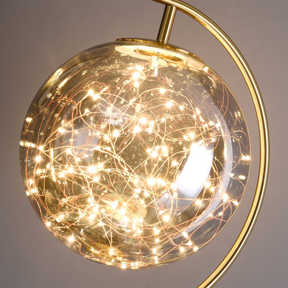 Kady Modern Starry Globe Glass Floor Lamp, Gold - Neutral Decor