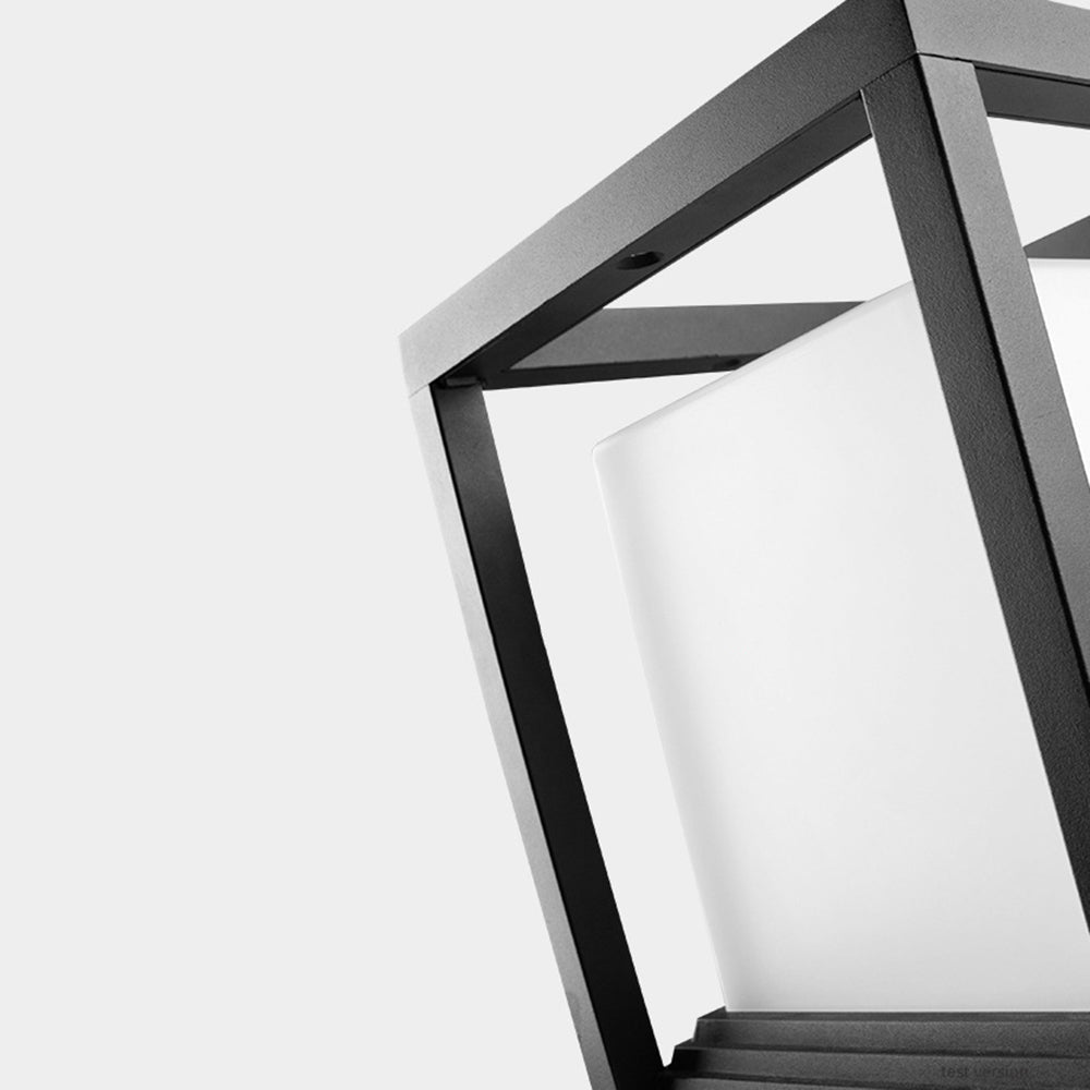 Ray Modern Rectangular Metal Outdoor Lamps, Black - Neutral Decor