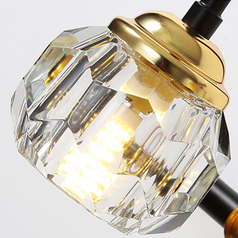 Kristy Vintage Crystal Globe Vanity Wall Lamp, Black, Bathroom - Neutral Decor