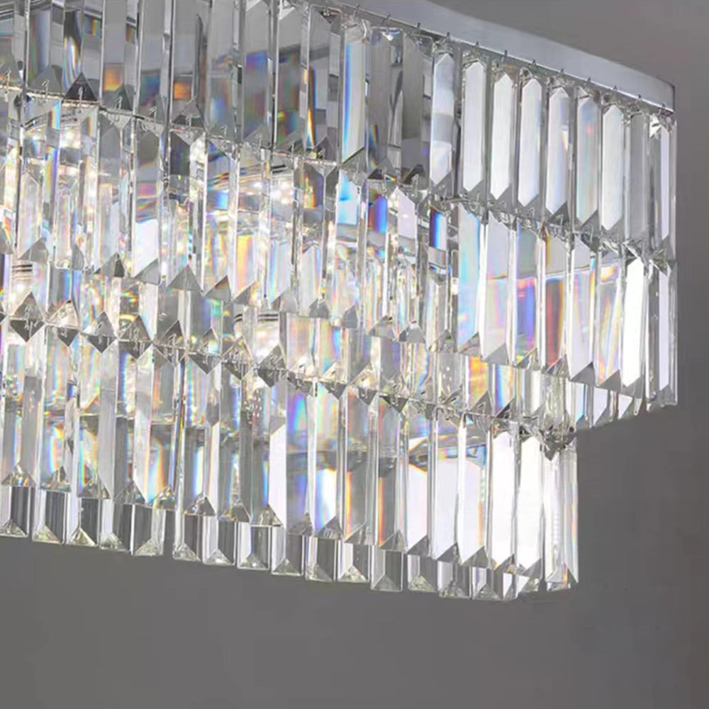 Kristy Modern Art Deco LED Pendant Light, Crystal/Metal - Neutral Decor