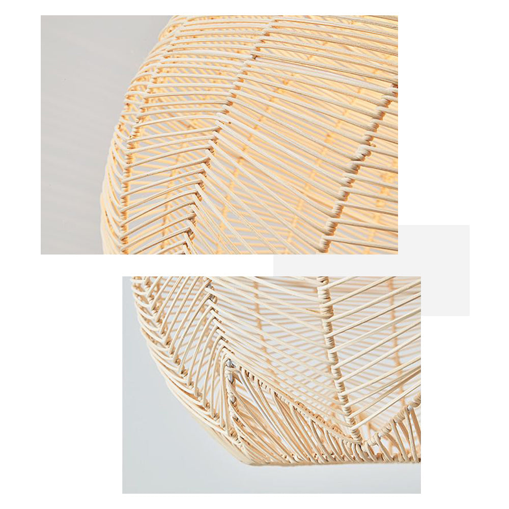 Ritta Designer Round Handmade Rattan Pendant Light, Dining Room - Neutral Decor