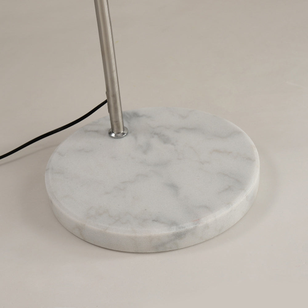 Mira Floor Arc Lamp, Tall Floor Light, Modern, Orange/ White - Neutral Decor