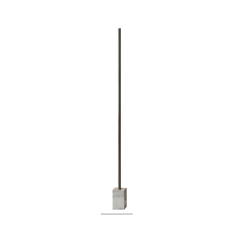 Edge Minimalist Linear Floor Lamp, Black/Gold, Metal/Marble - Neutral Decor