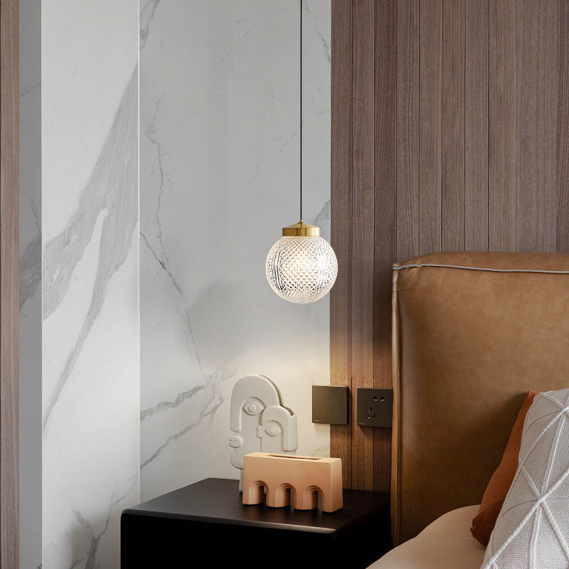 Arisha Modern Circle Glass Pendant Light for Bedroom & Hotel - Neutral Decor
