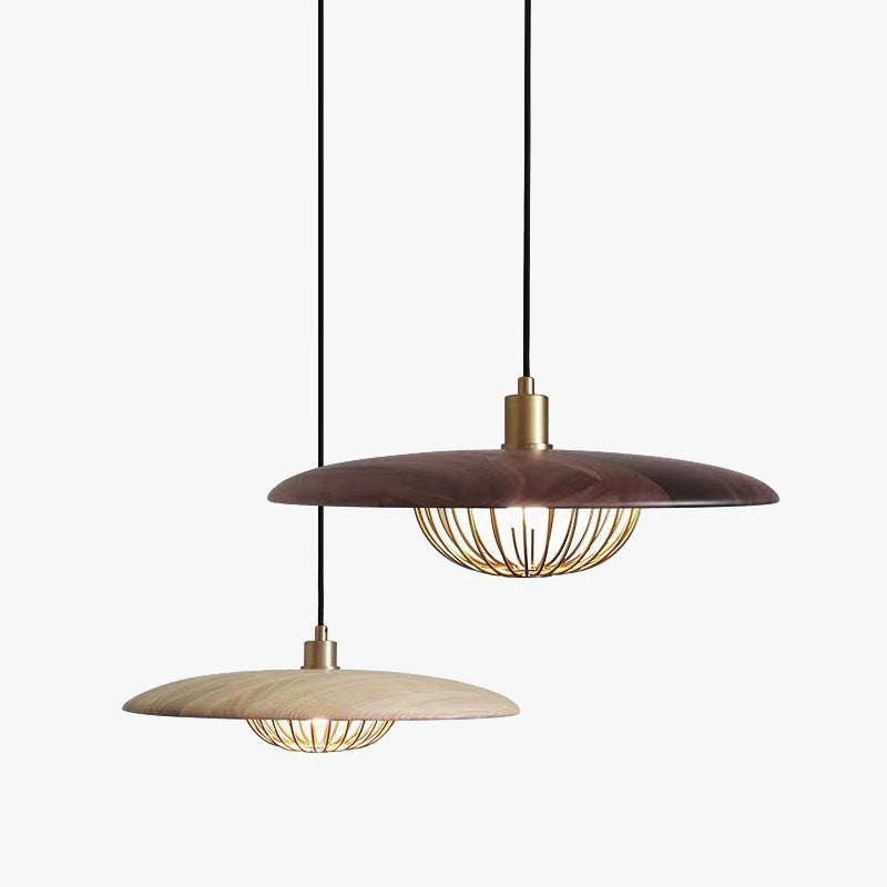 Arisha Modern Nordic Dome Pendant Light, Gold/Brown/Grey/Brown/Wood - Neutral Decor