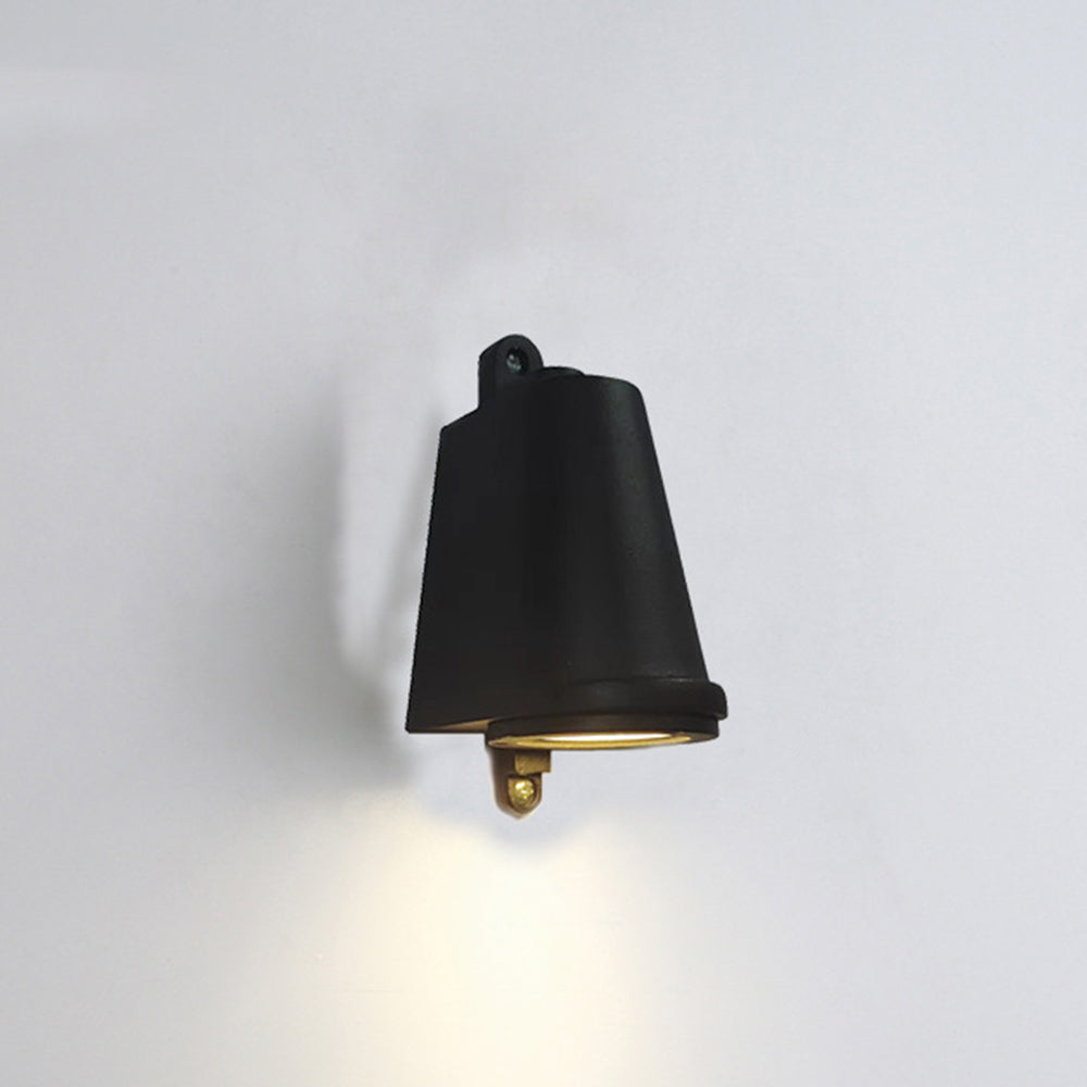 Ray Industrial Metal Bell Shaped Indoor Wall Lamp, Black/Grey/Coppery/Aluminum - Neutral Decor