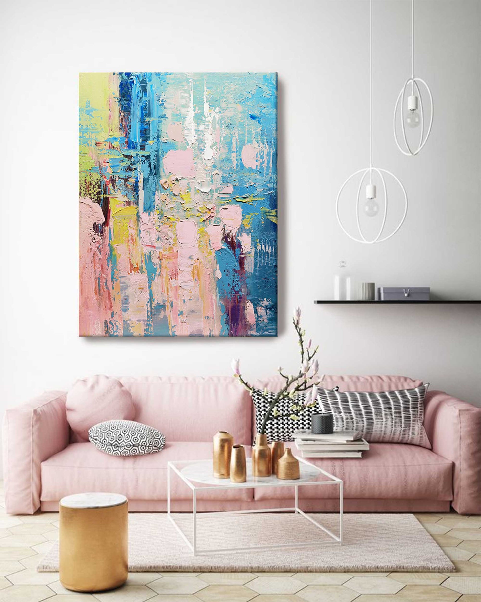 Abstract Canvas Art AB026 - Neutralighting