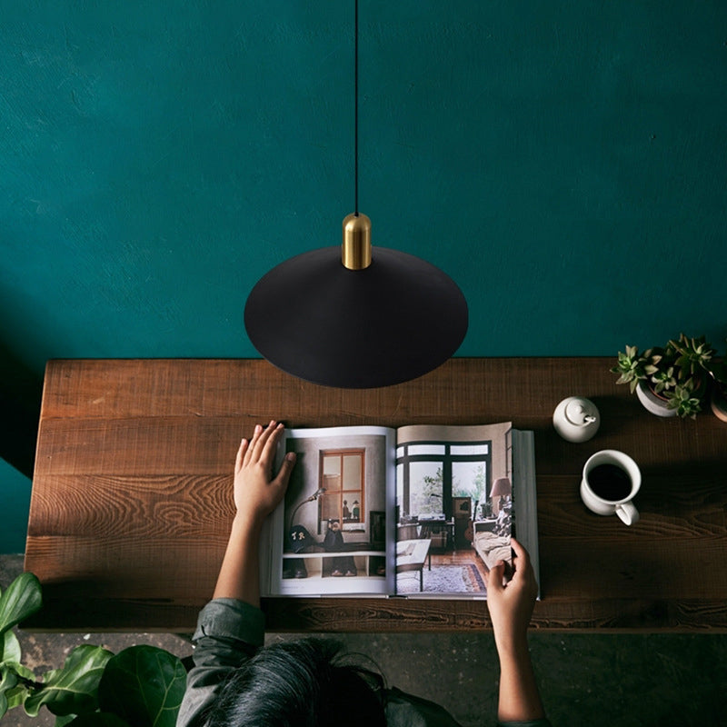 Aria Vintage Umbrella Monochrome Pendant Light - Neutral Decor