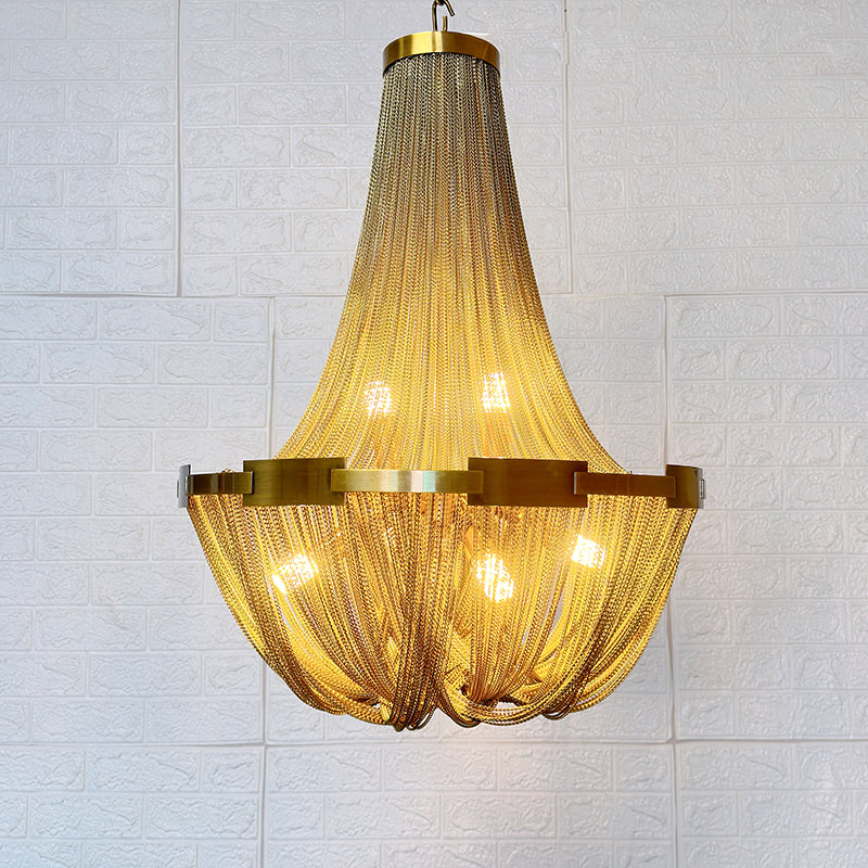 Zylen Chandelier Tassel Aluminum Chain-Neutral Decor