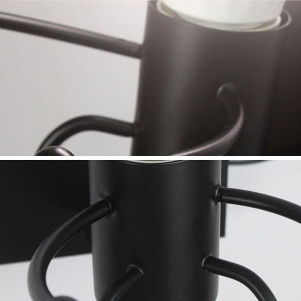 Arisha Modern Decorative Man Metal Wall Lamp, White/Black - Neutral Decor