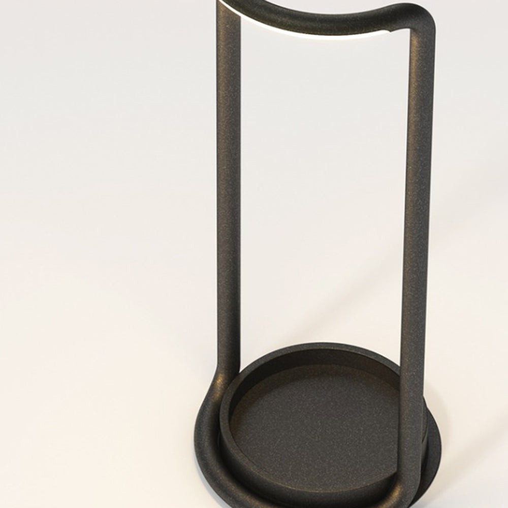 Ray Minimalist Rectangular Solar LED Outdoor Floor Lamp, Black - Neutral Decor