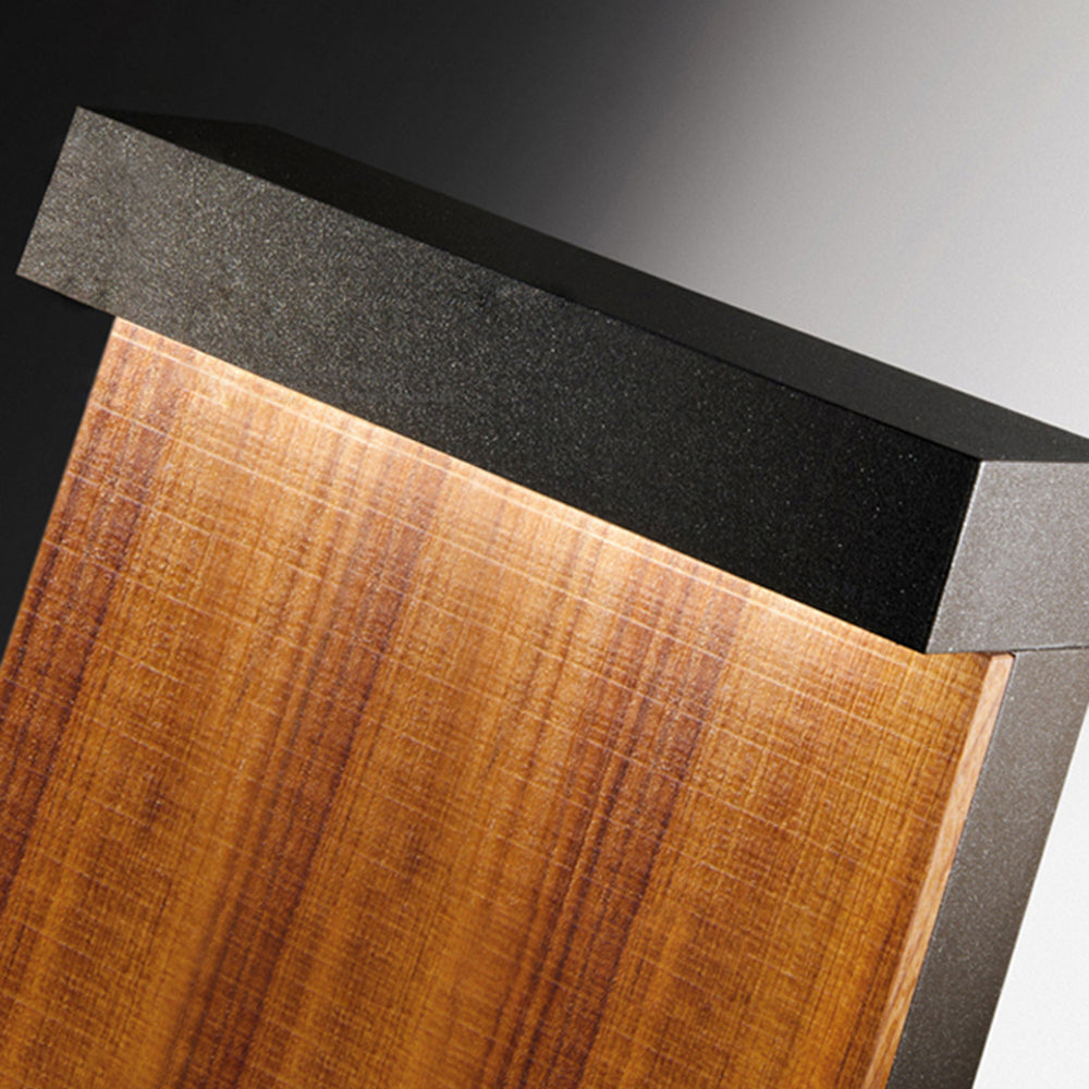 Ray Modern Metal Rectangular Outdoor Path Light, Wood - Neutral Decor