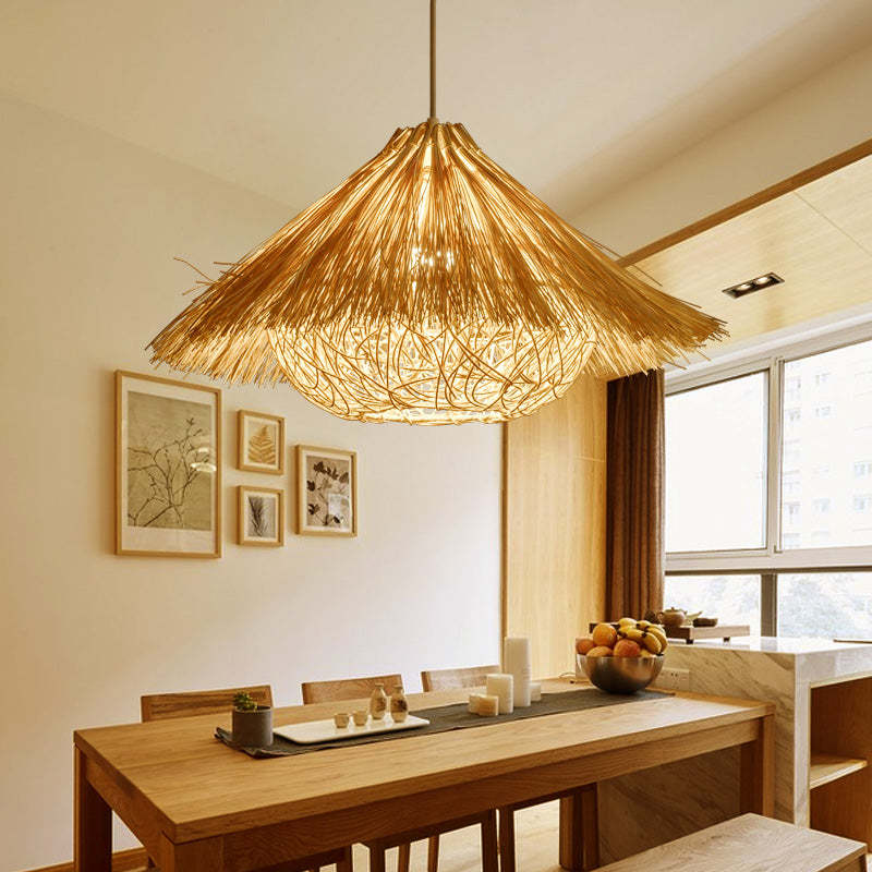 Muto Hand-Woven Rattan Modelling Pendant Light - Neutral Decor