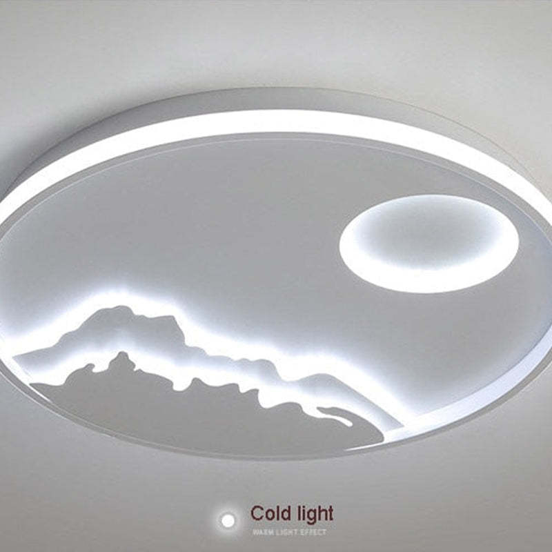 Arisha Mountain View Flush Mount Ceiling Light - Neutral Decor