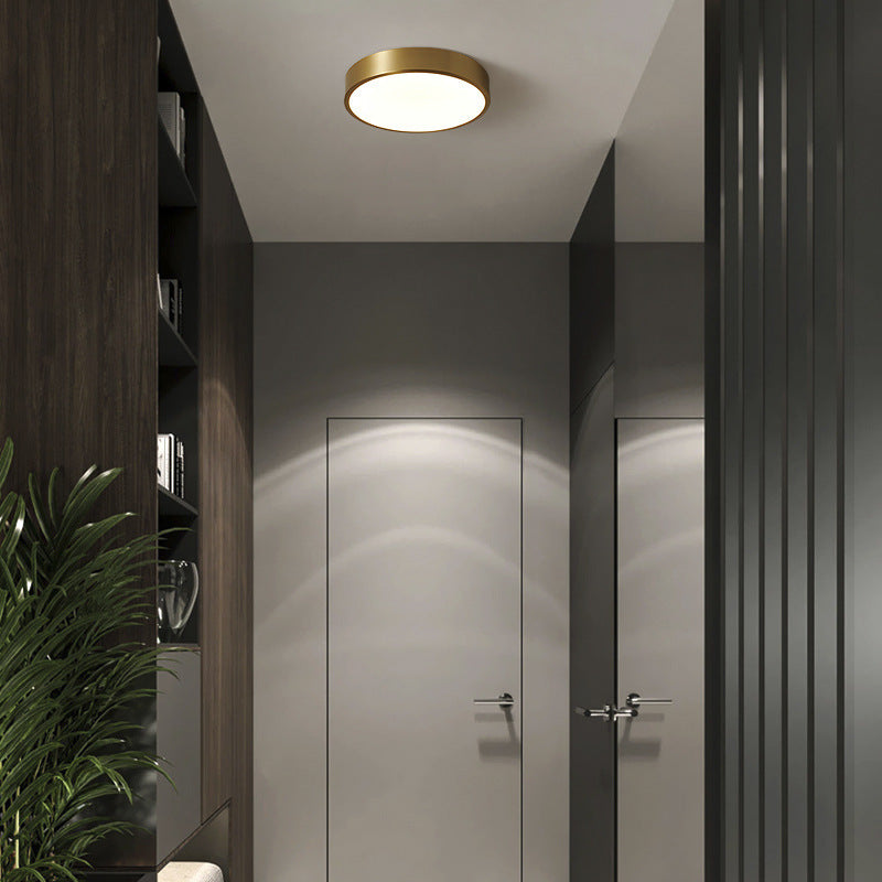 Arisha Nordic LED Gold Round Ceiling Light, Metal & Acrylic - Neutral Decor