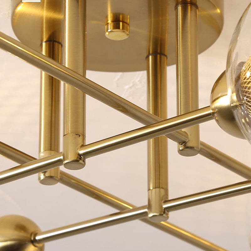 Valentina Industrial Glass Globe Chandelier LED, 6 Style - Neutral Decor