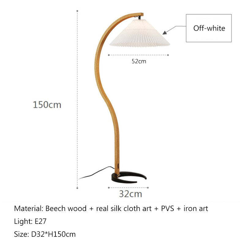 Muto Unique LED Floor Lamp, Wood/Metal, Living Room - Neutral Decor
