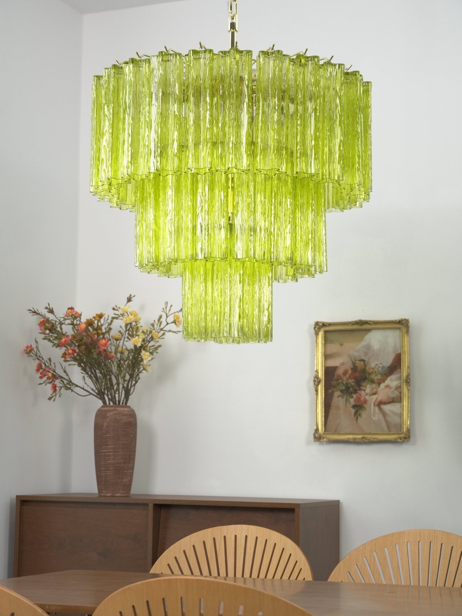 Wexn Glacier Tier Glass Chandelier-Neutral Decor