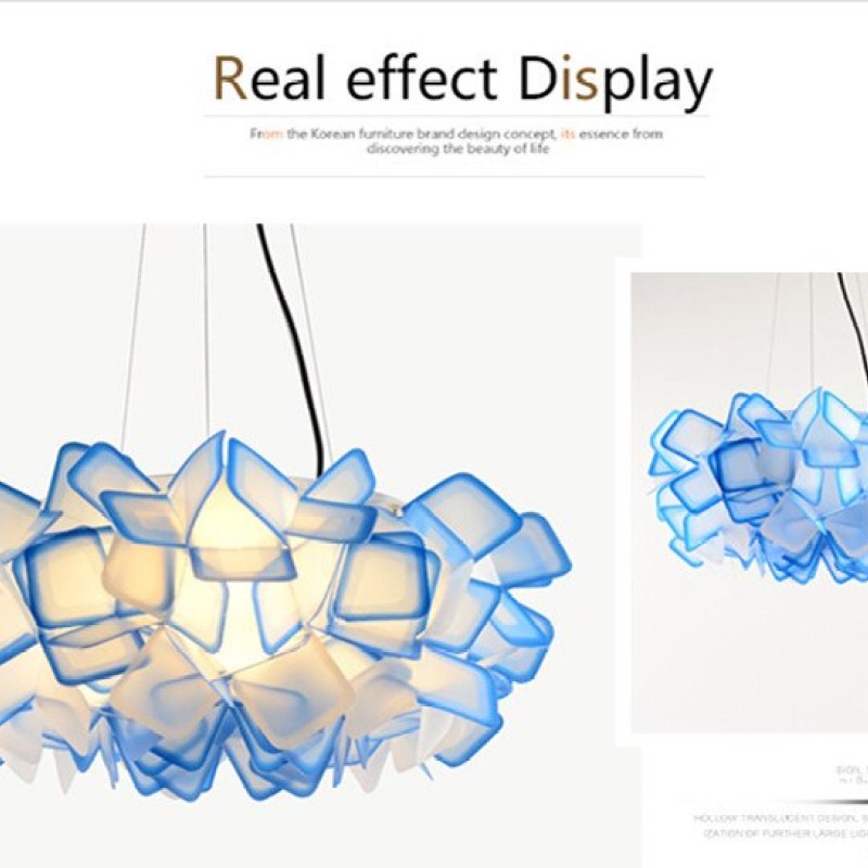 Arisha Modern Multicolour Decorative Flower Acrylic Pendant Light - Neutral Decor